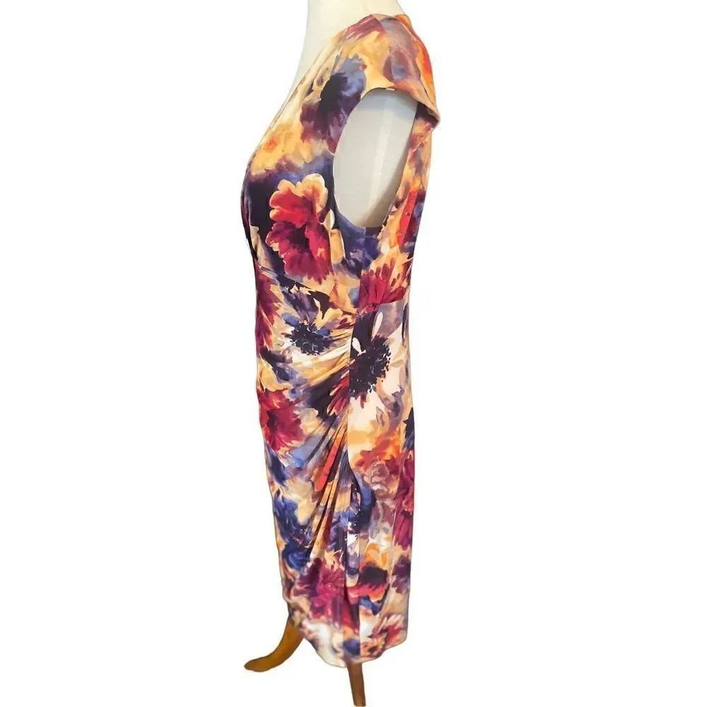 Lauren Ralph Lauren Sleeveless Multi-Color Floral Dress Size 14-NWOT